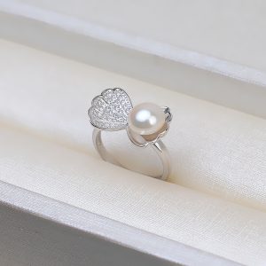 Cincin Rhodium Mutiara Tawar